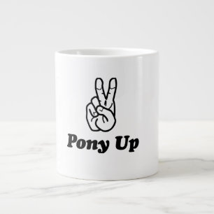Caneca De Café Grande Pony-Up Suas Manhãs!