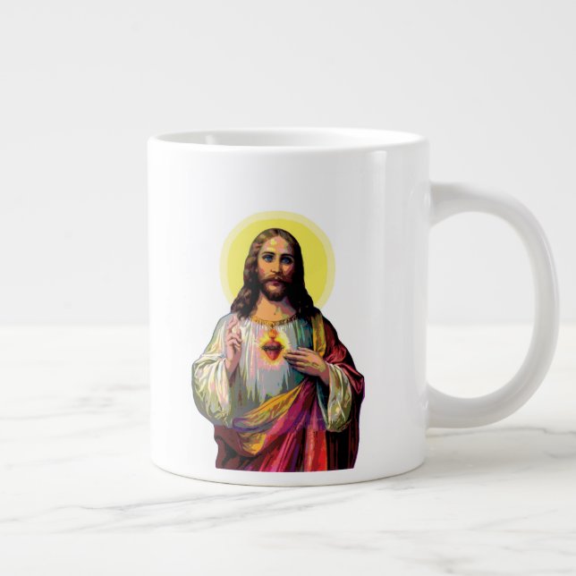 Caneca De Café Grande Pop Art Jesus Christus (Direita)