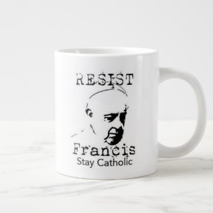Caneca De Café Grande Pope Coffee Mug. Frances resistentes continuam cat