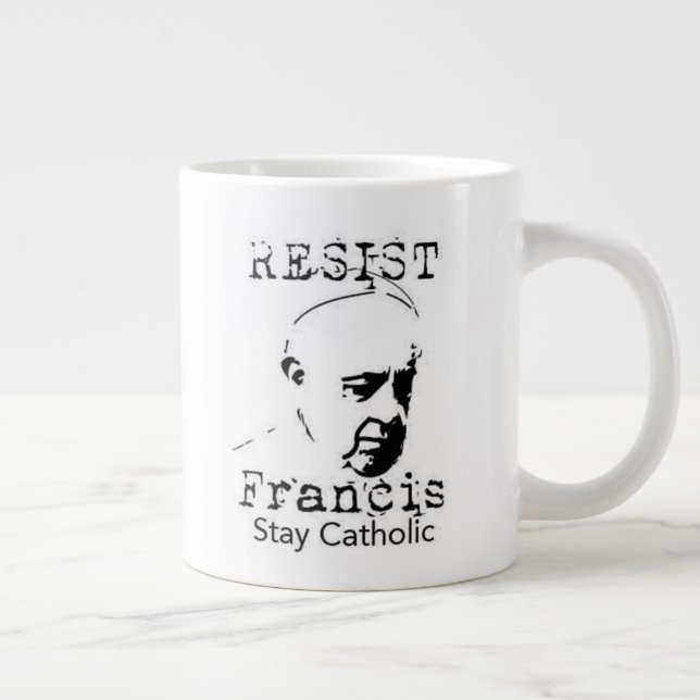 Caneca De Café Grande Pope Coffee Mug. Frances resistentes continuam cat (Direita)
