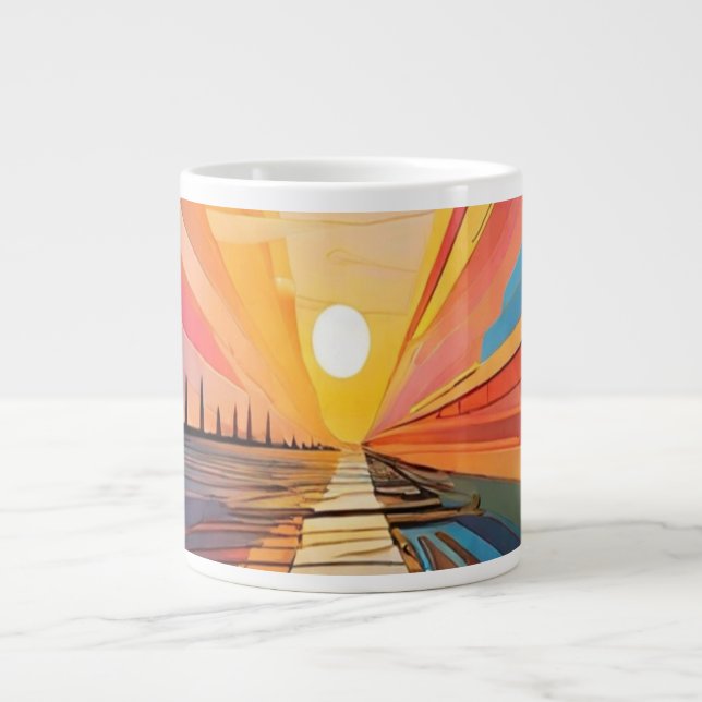 Caneca De Café Grande Por do Sol (Frente)