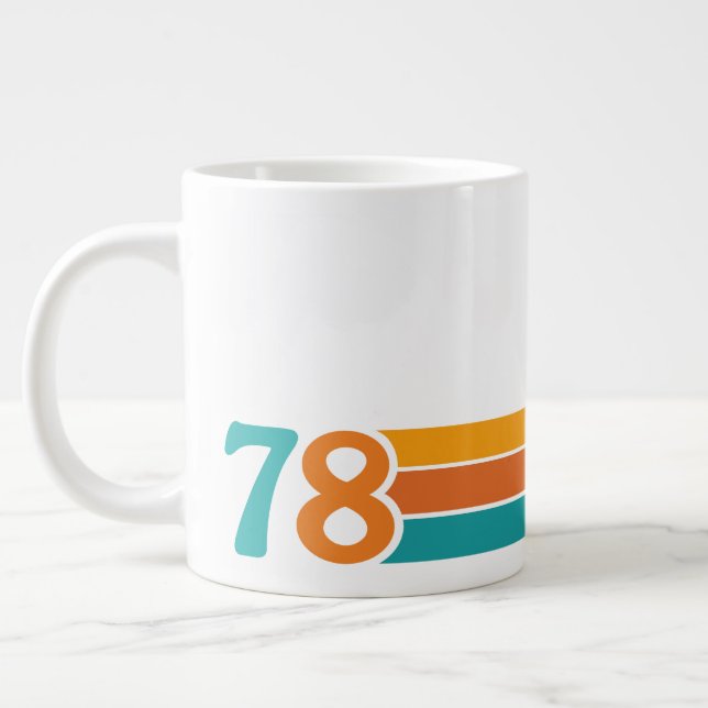 Caneca De Café Grande Pôr do sol retrô 78 (Esquerda)