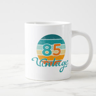Caneca De Café Grande Pôr do Sol Retro 85 Vintage Desgastado