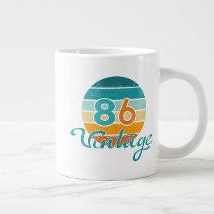 Caneca De Café Grande Pôr do Sol Retro 86 Vintage Angustiado