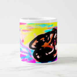 Caneca De Café Grande Pôr do sol selvagem lobo