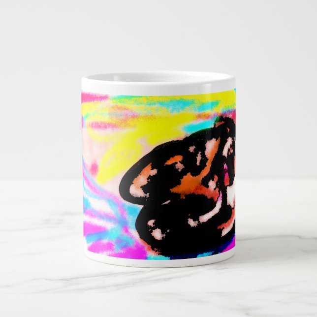 Caneca De Café Grande Pôr do sol selvagem lobo  (Frente)