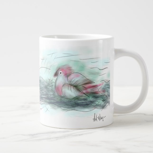 Caneca De Café Grande Porco da manhã (Direita)