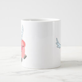 Caneca De Café Grande Porco de Cartoon de Mão Bonita