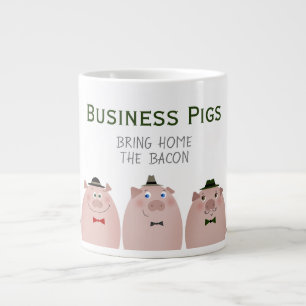 Caneca De Café Grande Porcos Empresariais Levam o Bacon para Casa Meme E