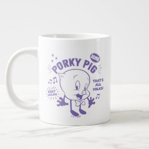Caneca De Café Grande Porky Pig Retro Sorrente