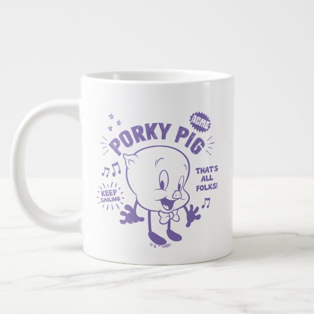 Caneca De Café Grande Porky Pig Retro Sorrente (Esquerda)