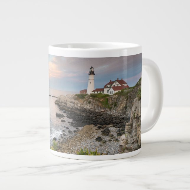 Caneca De Café Grande Portland Head Light | Cabo Elizabeth, ME (Frente Esquerda)
