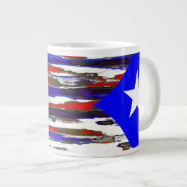 Caneca De Café Grande Porto Rico / Bandeira Puertoricana ~ 20oz Jumbo Mu