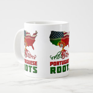 Caneca De Café Grande Português-Americano Roots Mug
