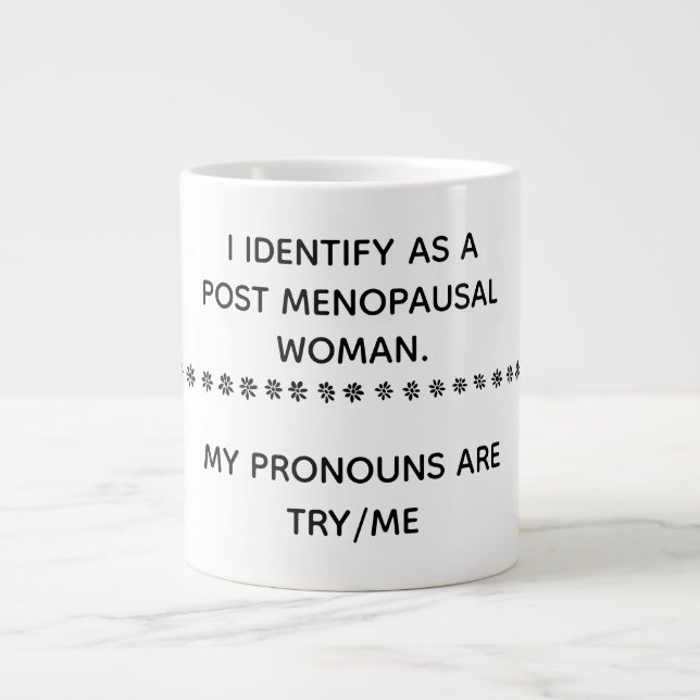 Caneca De Café Grande Pós-Menopausa (Frente)