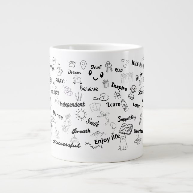Caneca De Café Grande Positividade  (Frente)