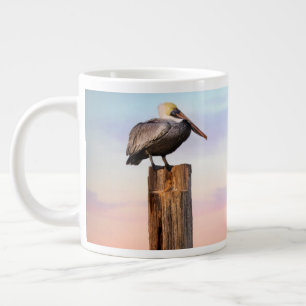 Caneca De Café Grande Postas e um Pelicano  Fort Myers Beach, Flórida
