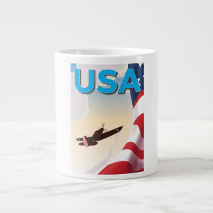 Caneca De Café Grande Poster da Segunda Guerra Mundial dos EUA Vintage