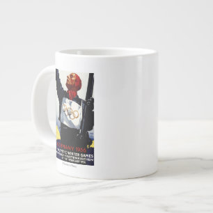 Caneca De Café Grande Poster de Anúncio dos Jogos Olímpicos de inverno