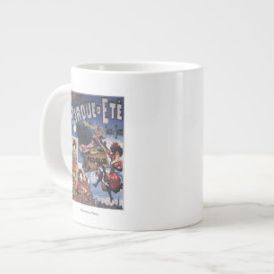 Caneca De Café Grande Poster de Balões de Ar Quente e Mulheres Japonesa