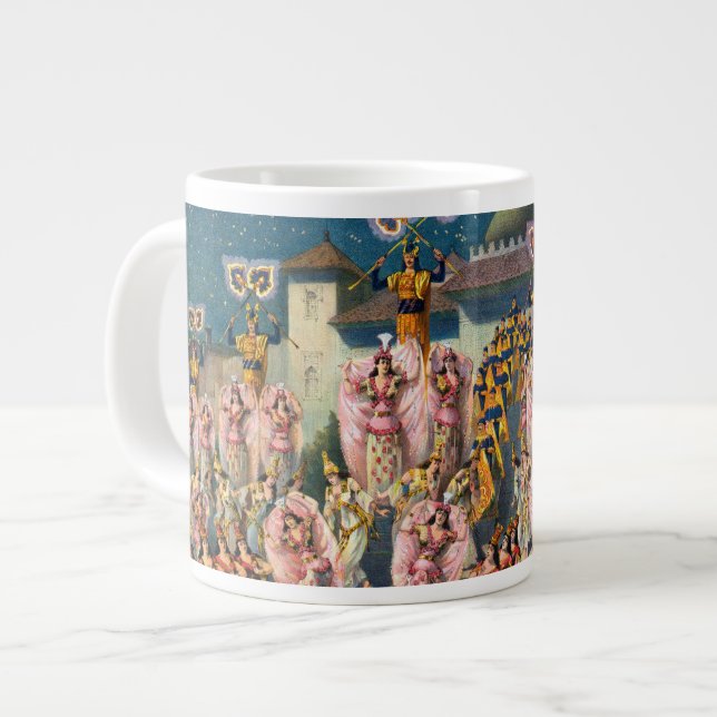 Caneca De Café Grande Poster De Circo De Dançarinos Antes Do Rei Moordo (Frente Esquerda)