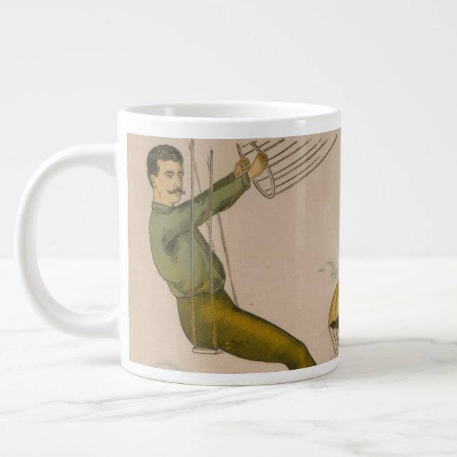 Caneca De Café Grande Poster De Circo De Um Balão Aéreo (Esquerda)