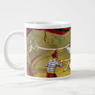 Caneca De Café Grande Poster de Circo Mostrando Acrobat Executando Em Ca