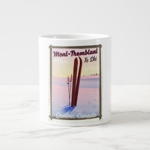 Caneca De Café Grande poster de Esqui Mont-Tremblant Québec.
