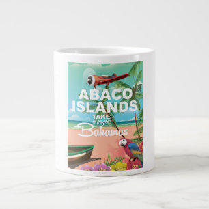 Caneca De Café Grande poster de férias das Ilhas Abaco