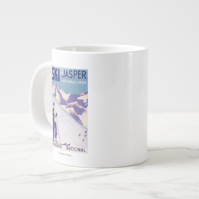 Caneca De Café Grande Poster de Lupas Abertas de Mulher (Frente Esquerda)
