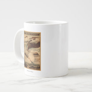 Caneca De Café Grande Poster de Teatro de Circo de Balão de Ar Quente G