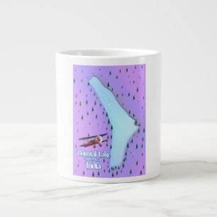 Caneca De Café Grande poster de viagens de Bhimtal Lake Bhimtal India.