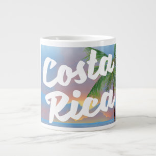 Caneca De Café Grande Poster de viagens de praia da Costa Rica