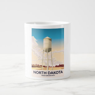 Caneca De Café Grande poster de viagens de Torre de Água da Dakota do N