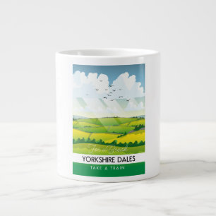 Caneca De Café Grande Poster de viagens de Yorkshire Dales.