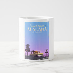 Caneca De Café Grande Poster de viagens do Alabama