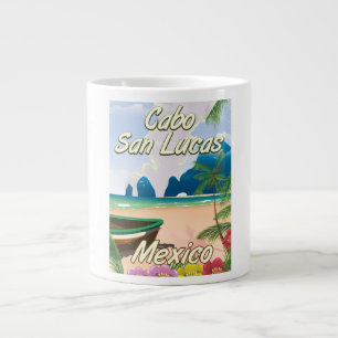 Caneca De Café Grande poster de viagens do México Cabo San Lucas