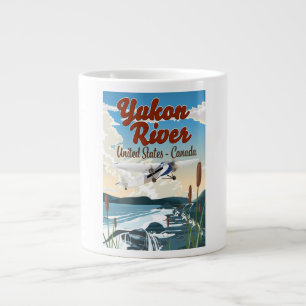 Caneca De Café Grande Poster de viagens do Rio Yukon EUA Canadá