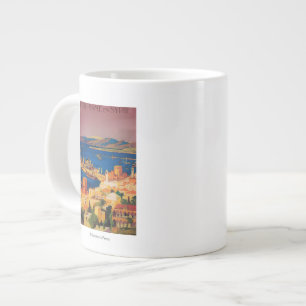 Caneca De Café Grande Poster de viagens francês, turismo na Síria