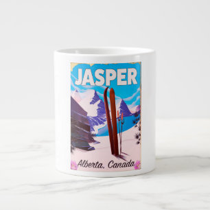 Caneca De Café Grande Poster de viagens Jasper Alberta Canada