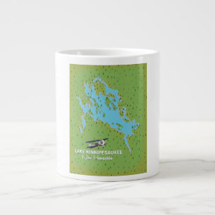 Caneca De Café Grande poster de viagens Lake Winnipesaukee New Hampshire