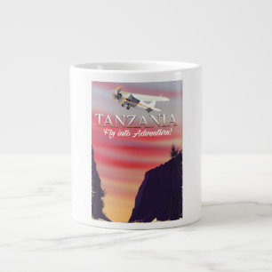 Caneca De Café Grande poster de voo da Tanzânia