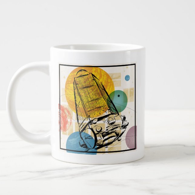 Caneca De Café Grande Poster do telescópio espacial Kepler. (Esquerda)