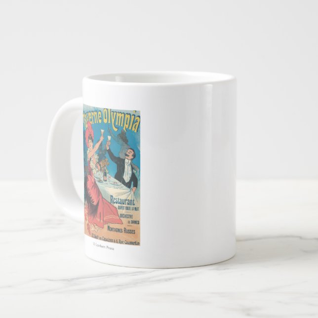 Caneca De Café Grande Poster Promocional da Olimpíada de Taverne (Frente Esquerda)