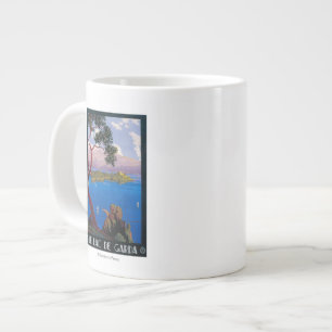 Caneca De Café Grande Poster Viagem Lake Garda