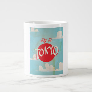 Caneca De Café Grande Posteres de viagens Vintage Tokyo, Japan