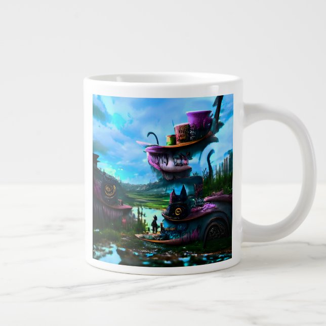 Caneca De Café Grande Posto Apocalyptic Fairy Tale Land (Darker) (Direita)