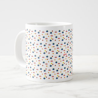 Caneca De Café Grande Pote de Doces com Padrão de Kawaii Berries e Cerej
