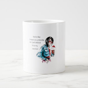 Caneca De Café Grande Pote de doces guarda-chuva adicionado