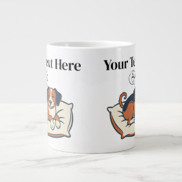 Caneca De Café Grande Powered by Coffee & Dog Dreams